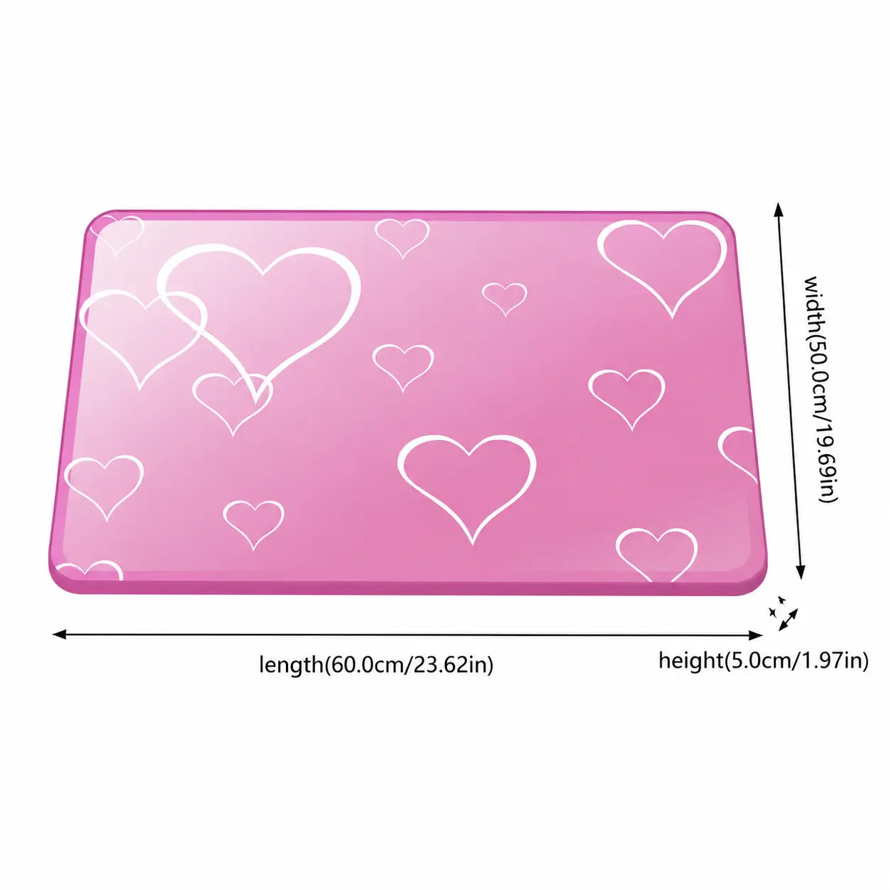 Cotton Cooling Dog Mat - Heart-Snap, Modern Geometric Design, Washable Non-Slip Pet Pad for Crate, Floor, Small to Large Dogs, Comfortable