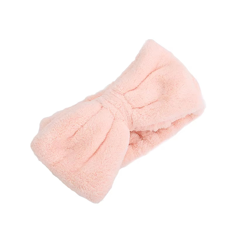 Microfiber Coral Fleece Soft Hair Band Towel Non-Slip Yoga Exercise and Makeup Facial Headband Bath Accessory
