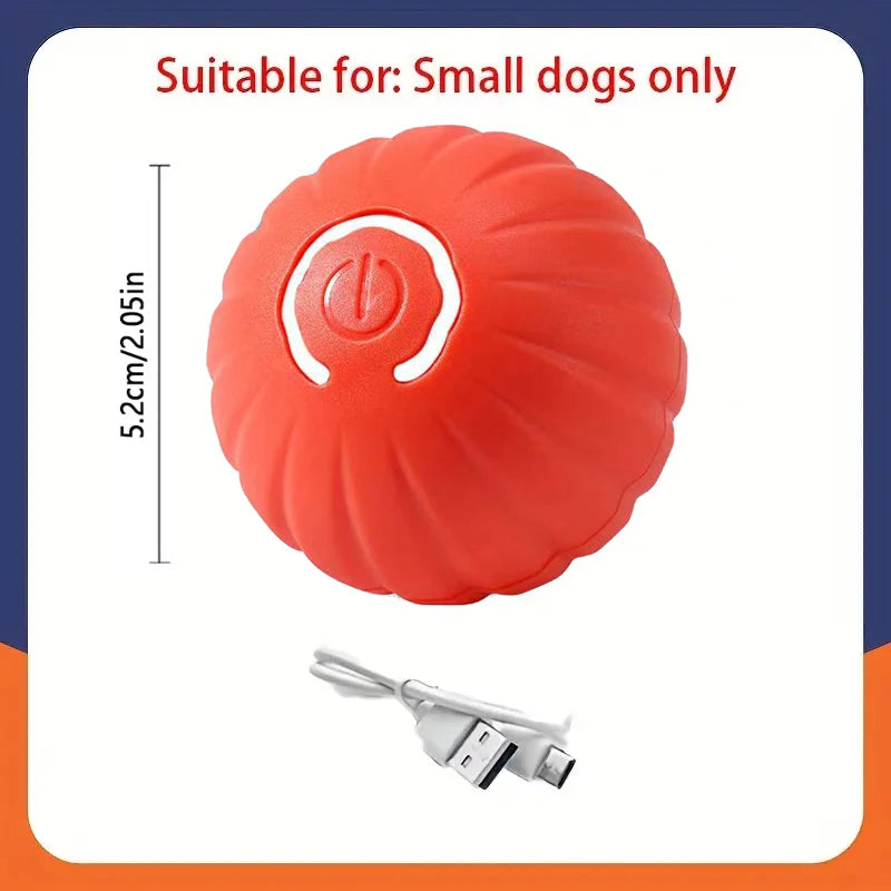 Automatic Interactive Dog Toy Ball Pet Chew Toy Rolling USB Rechargeable Bouncy Ball for Cats Dogs Self-Play Companion Gift