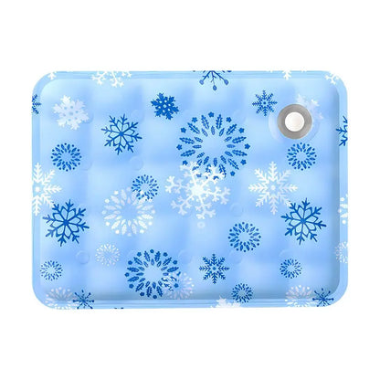 Cotton Cooling Dog Mat - Heart-Snap, Modern Geometric Design, Washable Non-Slip Pet Pad for Crate, Floor, Small to Large Dogs, Comfortable