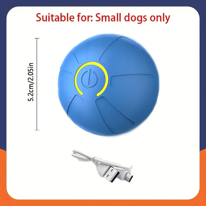 Automatic Interactive Dog Toy Ball Pet Chew Toy Rolling USB Rechargeable Bouncy Ball for Cats Dogs Self-Play Companion Gift