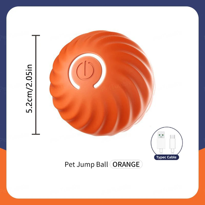 Automatic Interactive Dog Toy Ball Pet Chew Toy Rolling USB Rechargeable Bouncy Ball for Cats Dogs Self-Play Companion Gift