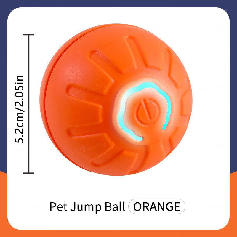 Automatic Interactive Dog Toy Ball Pet Chew Toy Rolling USB Rechargeable Bouncy Ball for Cats Dogs Self-Play Companion Gift