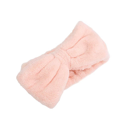 Microfiber Coral Fleece Soft Hair Band Towel Non-Slip Yoga Exercise and Makeup Facial Headband Bath Accessory