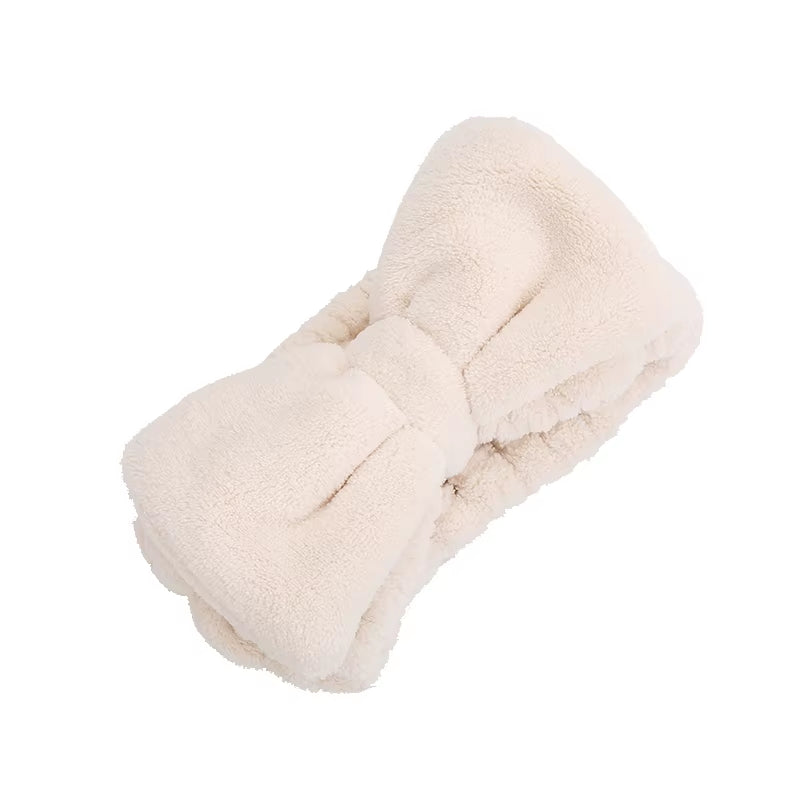 Microfiber Coral Fleece Soft Hair Band Towel Non-Slip Yoga Exercise and Makeup Facial Headband Bath Accessory