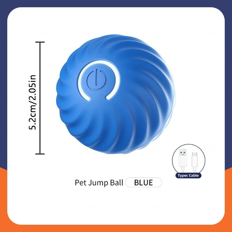 Automatic Interactive Dog Toy Ball Pet Chew Toy Rolling USB Rechargeable Bouncy Ball for Cats Dogs Self-Play Companion Gift