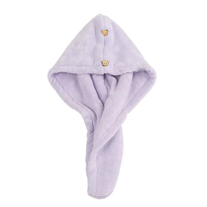 Microfiber Hair Drying Bath Towel Colorful Fast Absorptive Headbands Hair-Drying Turban Wrap for Personal Care