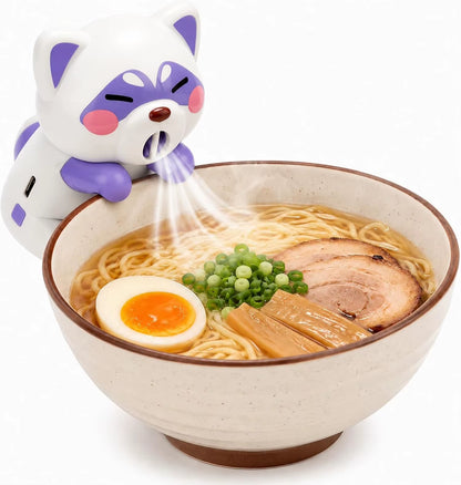Panda Cup-Mounted Fan Hair Dryer Adhesive Mini Plastic Fan Cooling Bowls Soup Noodles Ramen Three Wind Speed Settings USB