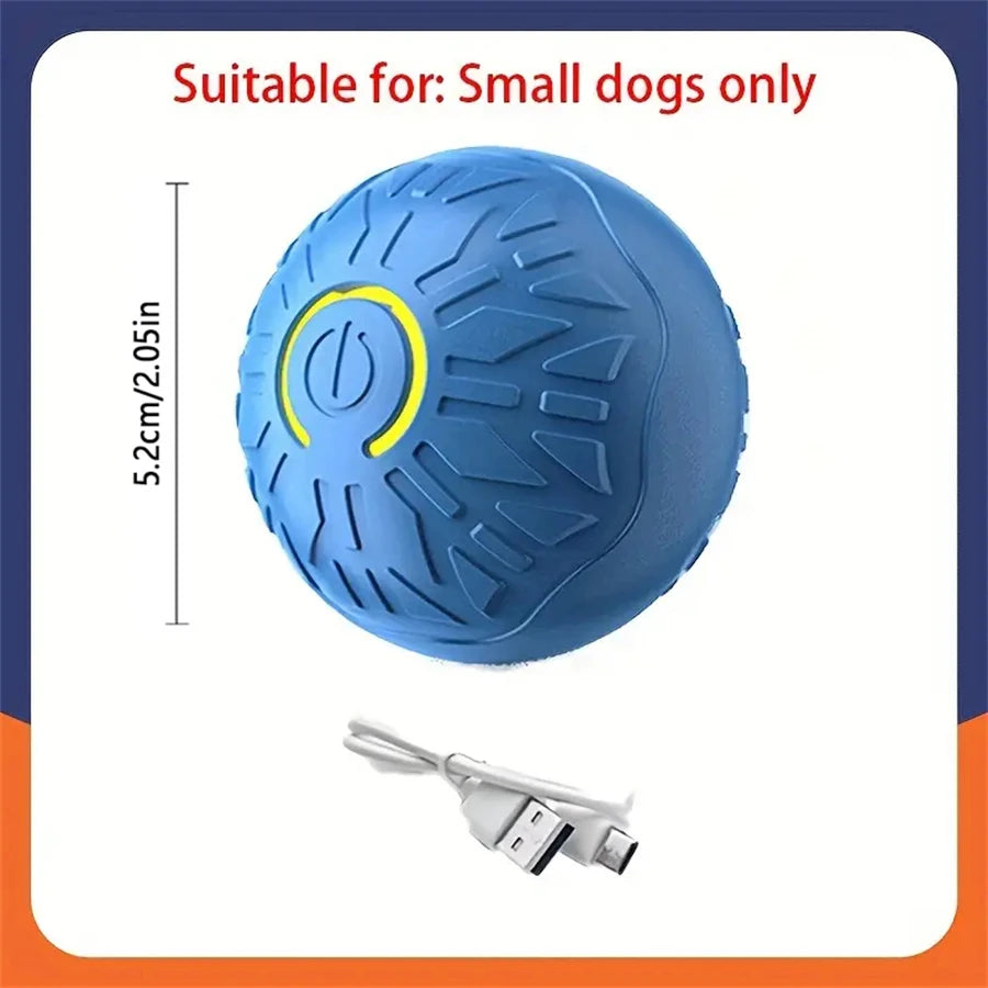 Automatic Interactive Dog Toy Ball Pet Chew Toy Rolling USB Rechargeable Bouncy Ball for Cats Dogs Self-Play Companion Gift