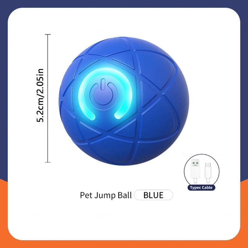 Automatic Interactive Dog Toy Ball Pet Chew Toy Rolling USB Rechargeable Bouncy Ball for Cats Dogs Self-Play Companion Gift