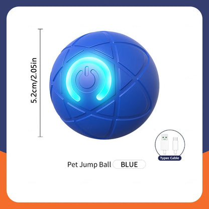Automatic Interactive Dog Toy Ball Pet Chew Toy Rolling USB Rechargeable Bouncy Ball for Cats Dogs Self-Play Companion Gift