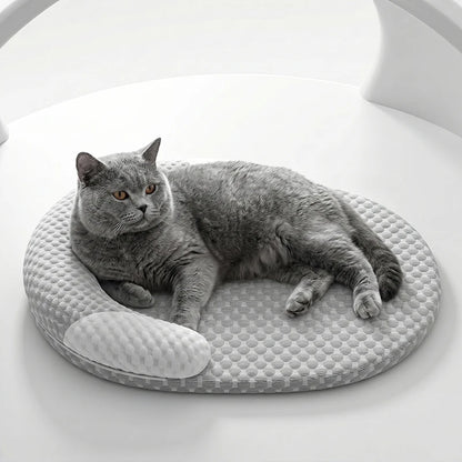 Cooling Dog Bed Summer Ice Silk Cat Mat Oval Pet Nest Breathable Heat Dissipation Cooling Pad for Small Medium Large Dogs Cats