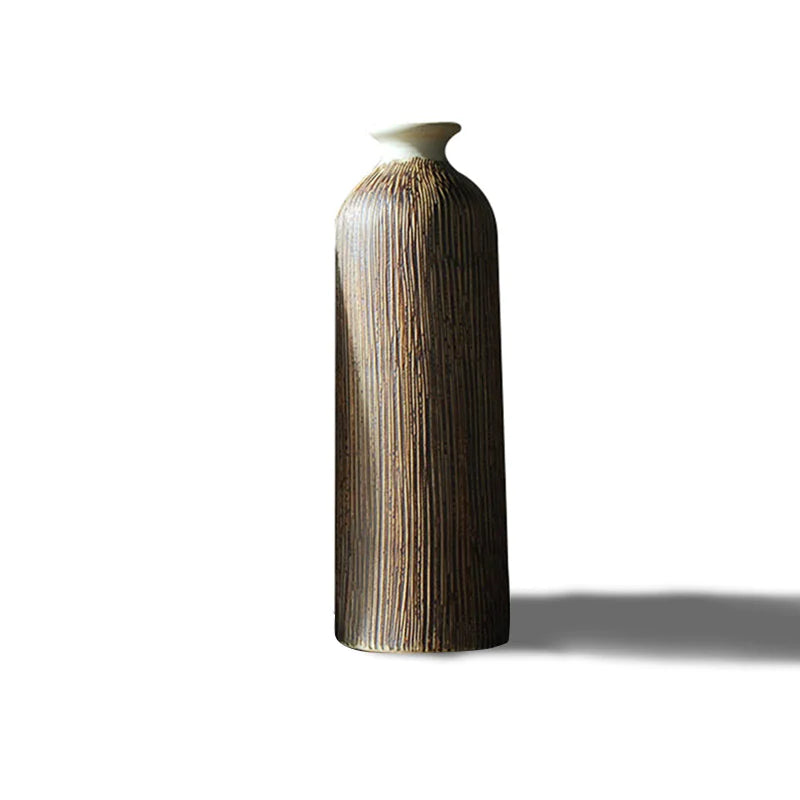 Creative Chinese Style Vase Three-piece Set Simple And Fashionable Wood Grain