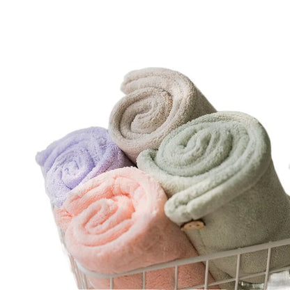 Microfiber Hair Drying Bath Towel Colorful Fast Absorptive Headbands Hair-Drying Turban Wrap for Personal Care