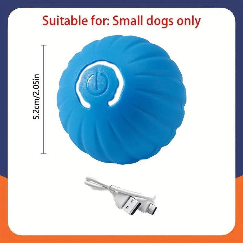 Automatic Interactive Dog Toy Ball Pet Chew Toy Rolling USB Rechargeable Bouncy Ball for Cats Dogs Self-Play Companion Gift