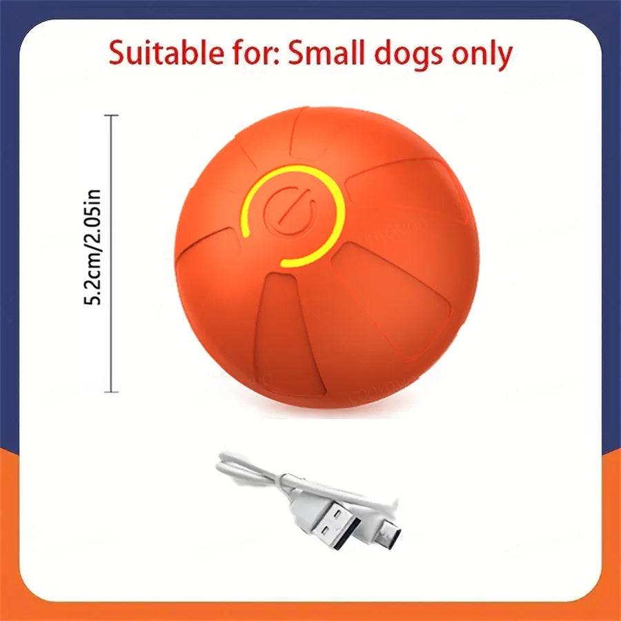 Automatic Interactive Dog Toy Ball Pet Chew Toy Rolling USB Rechargeable Bouncy Ball for Cats Dogs Self-Play Companion Gift