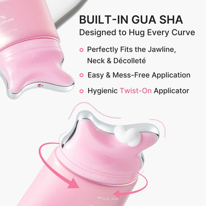 [NEW] [Medicube] PDRN Collagen Gua Sha Neck Wrinkle Cream | Built-In Gua Sha Massager with Volufiline 5% + PDRN | Firming, Contour Care for the Look of Fine Lines, Jawline, Neck, Décolleté,Underarms, Chest, Legs, Shoulder | Massage Cream | Korean Skincare