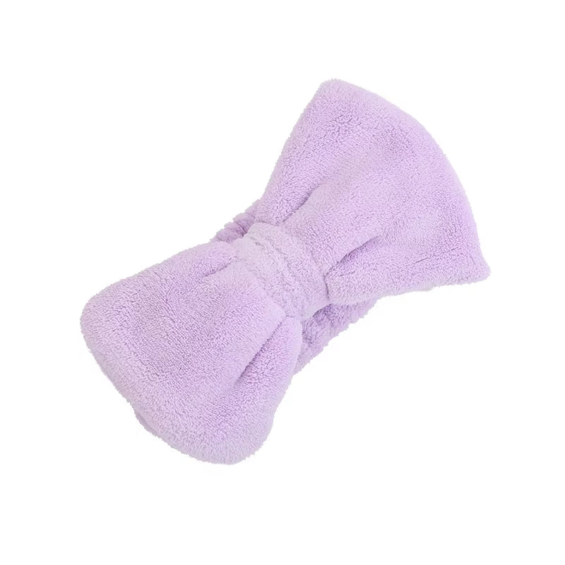 Microfiber Coral Fleece Soft Hair Band Towel Non-Slip Yoga Exercise and Makeup Facial Headband Bath Accessory