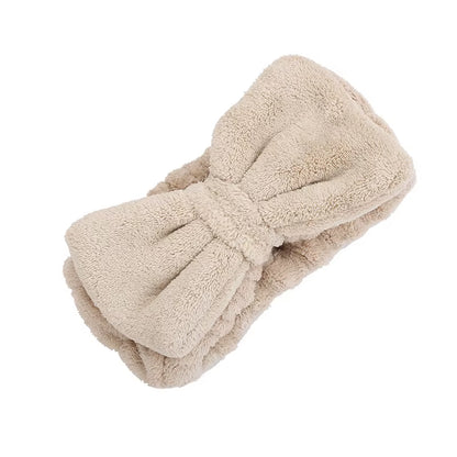 Microfiber Coral Fleece Soft Hair Band Towel Non-Slip Yoga Exercise and Makeup Facial Headband Bath Accessory